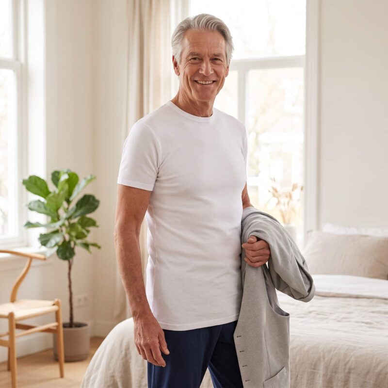 Alternative view of Beeren Extra Lange T-Shirt M3000 Wit