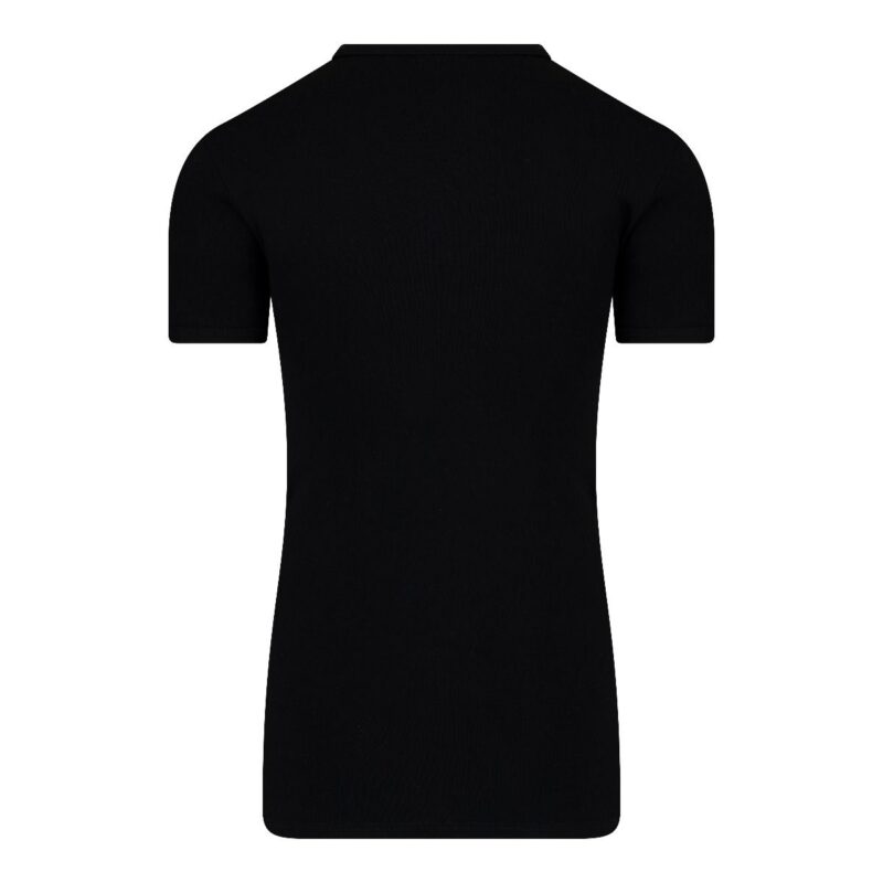Beeren Heren Extra Lang T-Shirt V-hals Zwart Achterkant