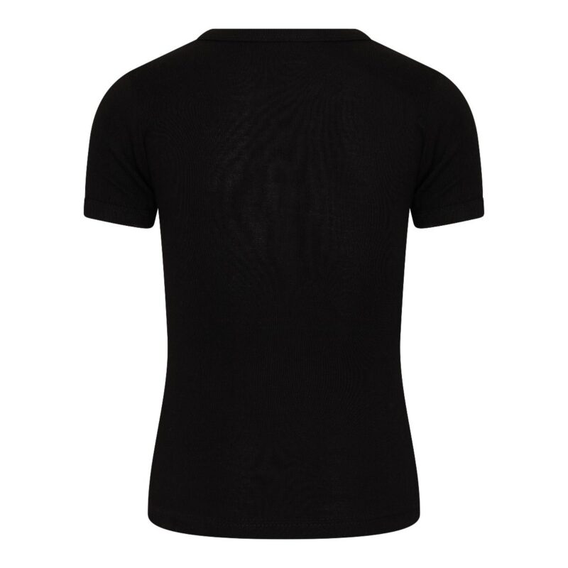 Beeren Jongens Shirt V-Hals Korte Mouwen M3000 Zwart achterkant