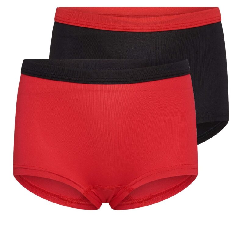 Beeren 2-Pack Mix&Match Meisjes Boxershorts Rood/Zwart