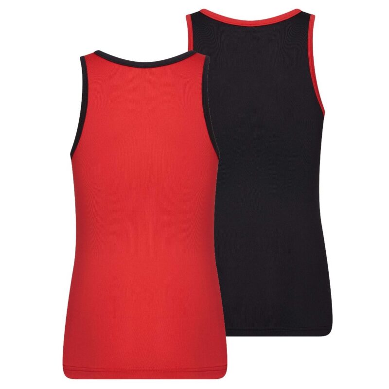 Beeren 2-Pack Mix&Match Meisjes Hemd Rood/Zwart - Afbeelding 2