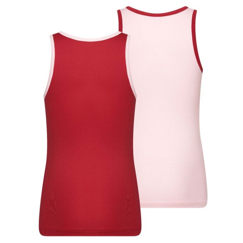 Beeren 2-Pack Mix&Match Meisjes Hemd L.Roze/D.Rood - Afbeelding 2
