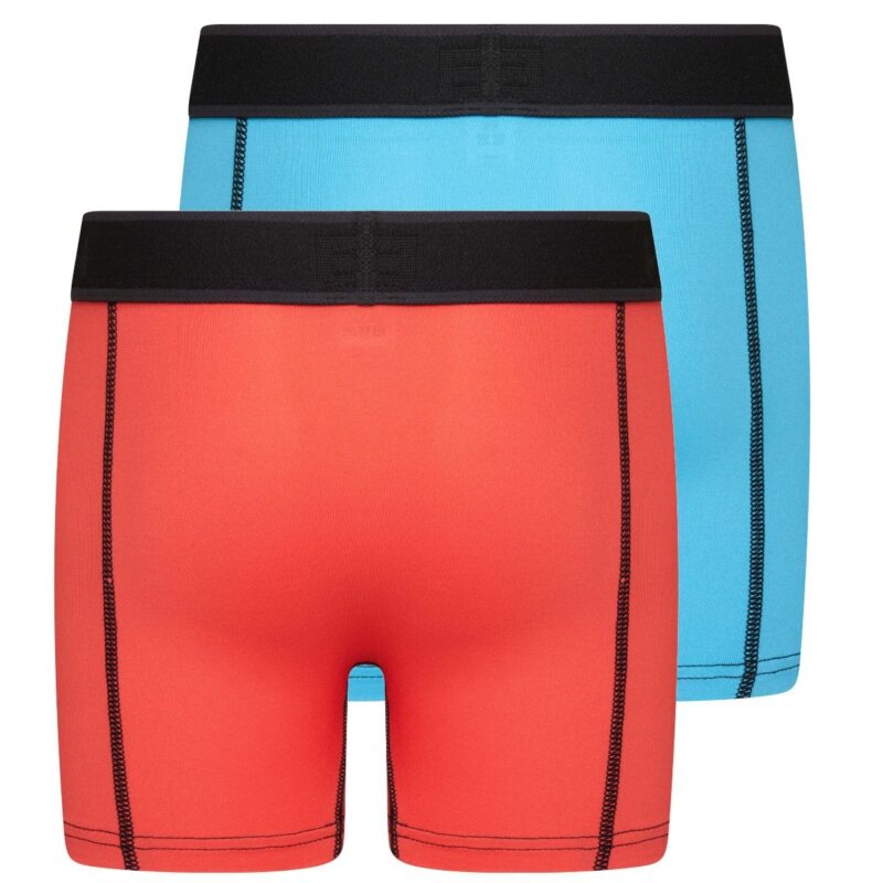 Beeren 2-Pack Mix&Match Jongens boxershorts Uni Koraal/Turqouise - Afbeelding 2