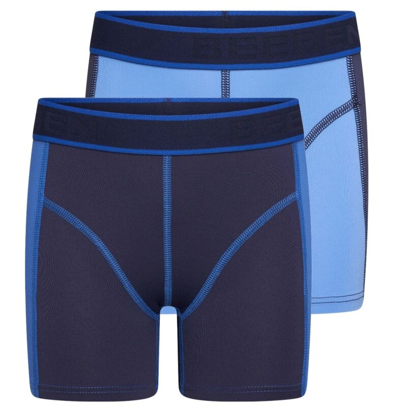 Beeren 2-Pack Mix and Match Jongens boxershorts Blauw