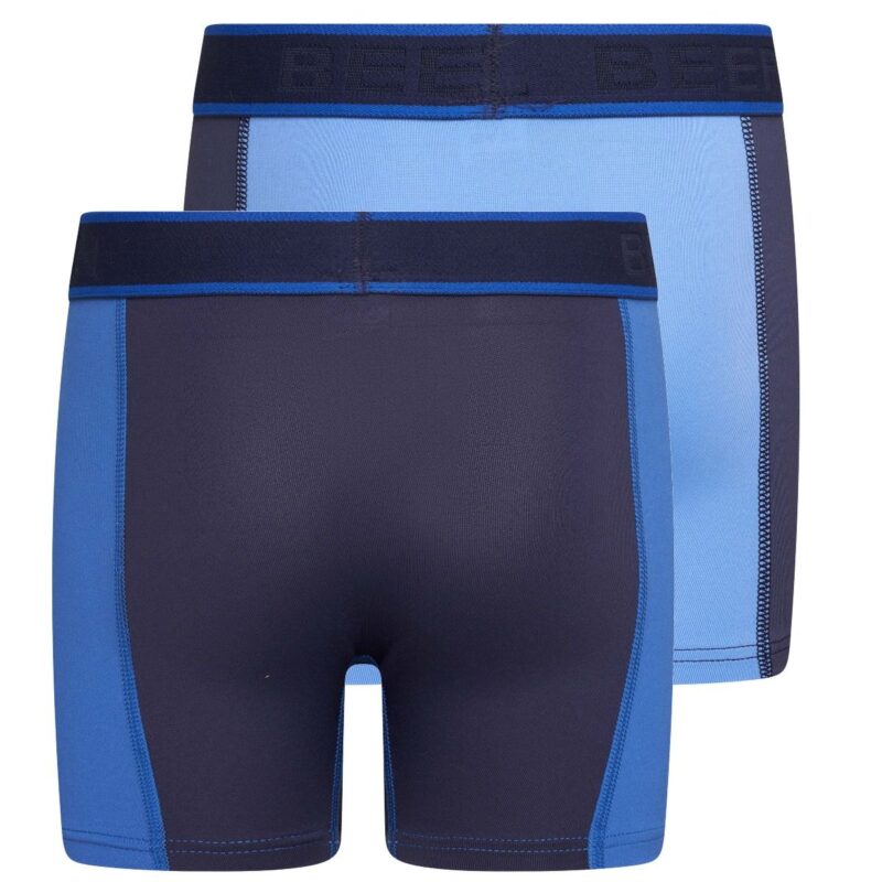Beeren 2-Pack Mix and Match Jongens boxershorts Blauw achterkant