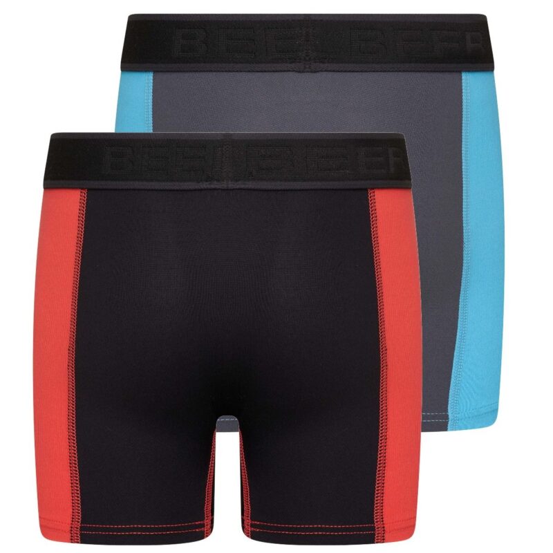 Beeren 2-Pack Mix and Match Jongens boxershorts Koraal/Turqouise - Afbeelding 2