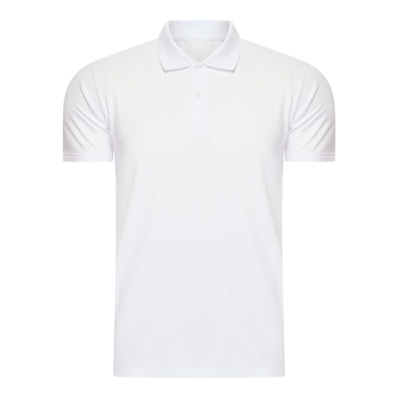 Beeren Heren Polo Izaak Pique Korte Mouw Wit