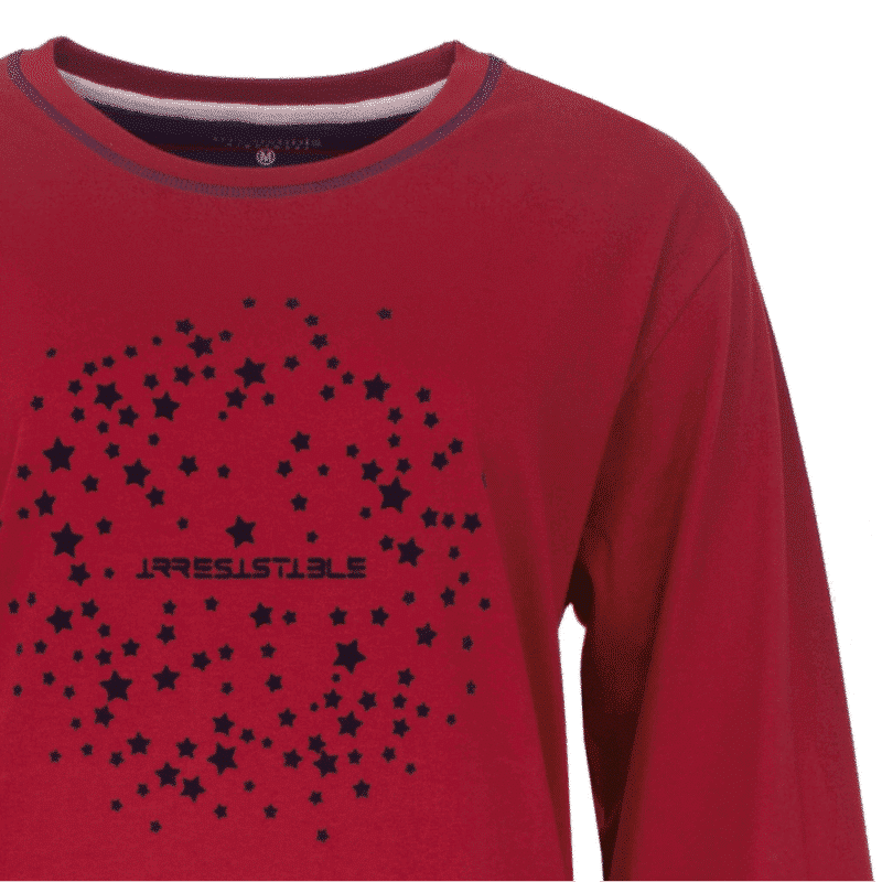 Irresistible Tricot Dames Nachthemd Rood - Afbeelding 2