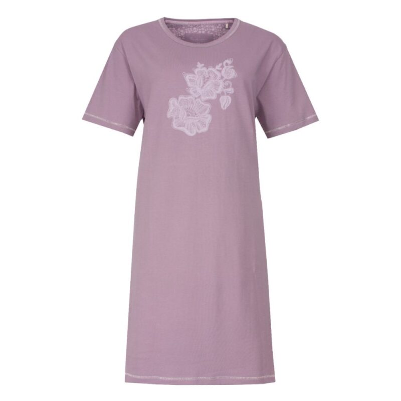 Tenderness tricot nachthemd korte mouwen Lila