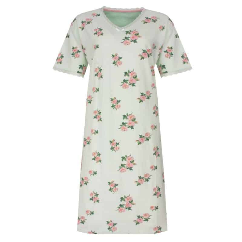 Tenderness tricot nachthemd korte mouwen cameo green