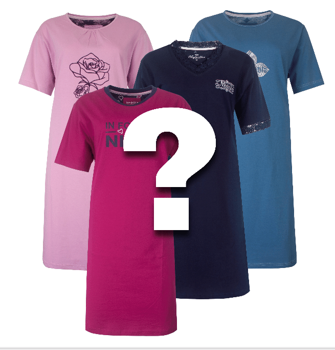 Mystery Dames Nachthemd KM - van €19.50  voor €9.50