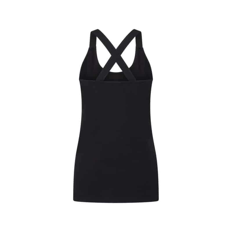Beeren Cotton Stretch Dames Top gekruiste bandjes Celine Zwart - Afbeelding 3